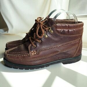 MIA Outdoor Leather Ankle Boots Woman? 6 Lace Up Round Toe Brown‎ Made in Brazil